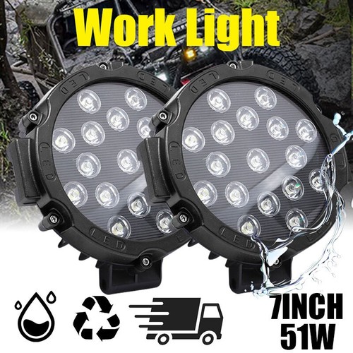 Round led work light bar - round,