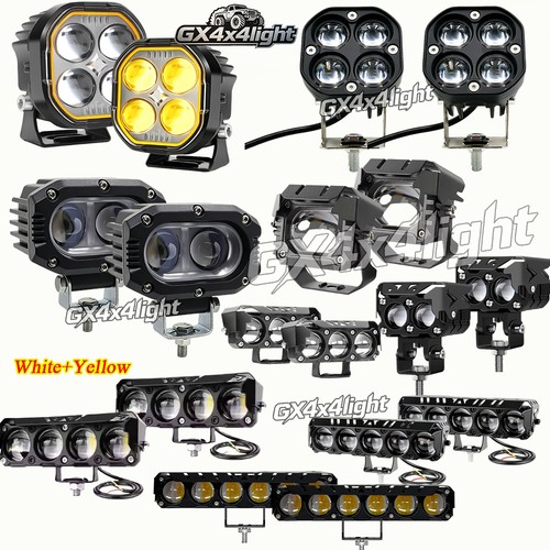White yellow led work - 2x,